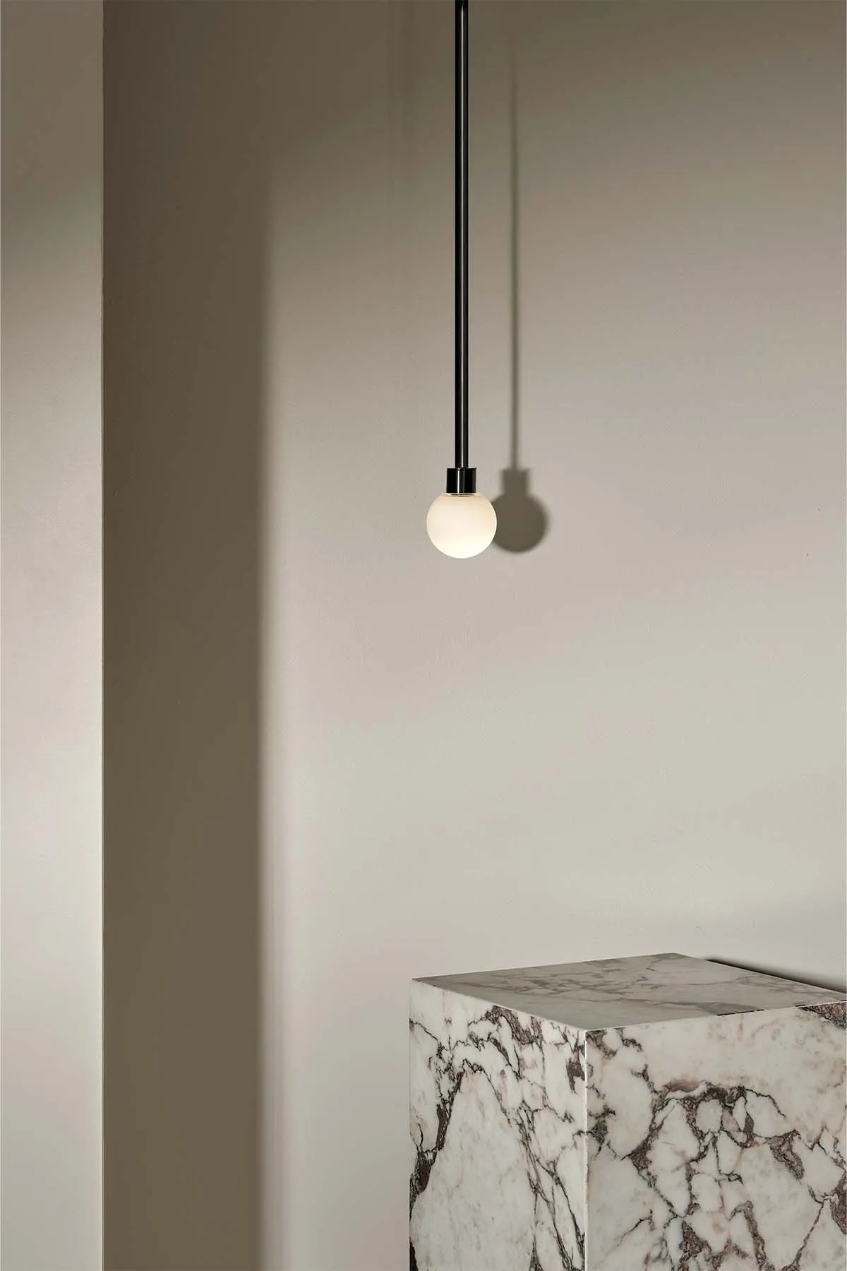 Orb Pendant Light, Mini - Solid Rod