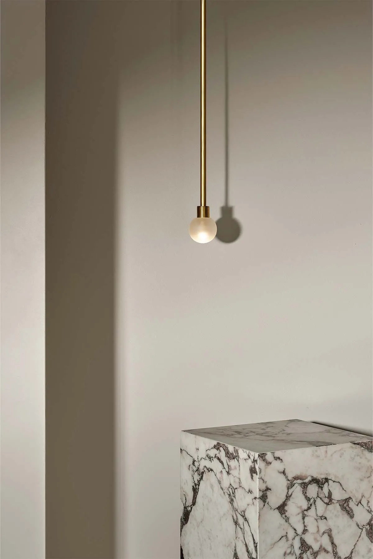 Orb Pendant Light, Mini - Solid Rod