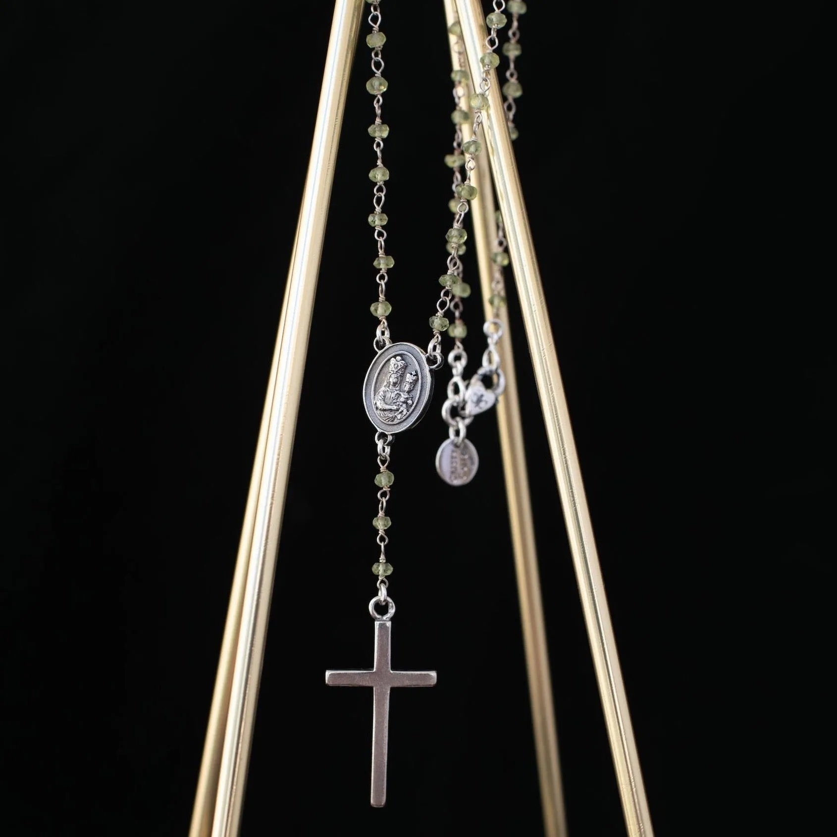 Our Lady of Prompt Succor New Orleans Gemstone Rosary Signature Necklace
