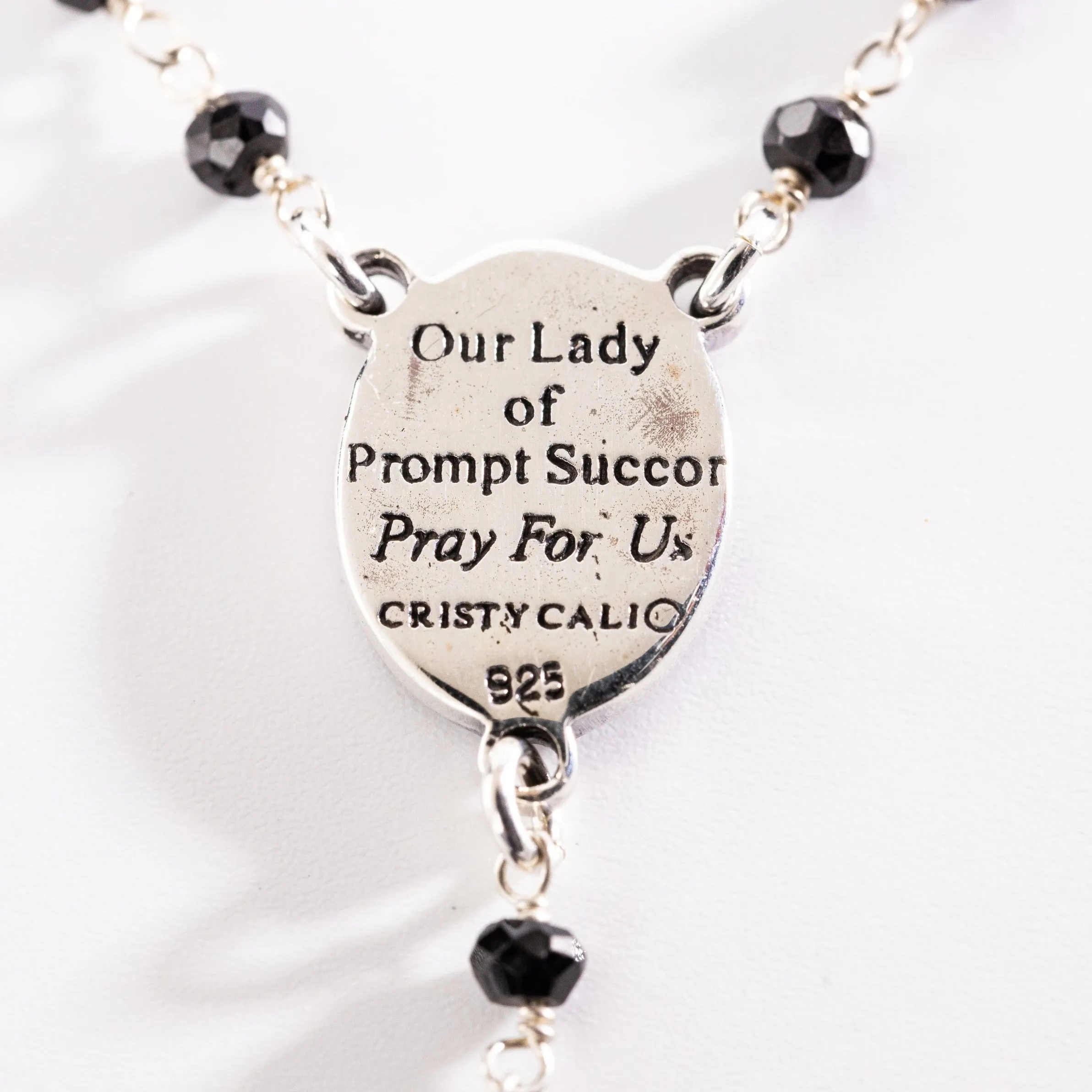 Our Lady of Prompt Succor New Orleans Gemstone Rosary Signature Necklace