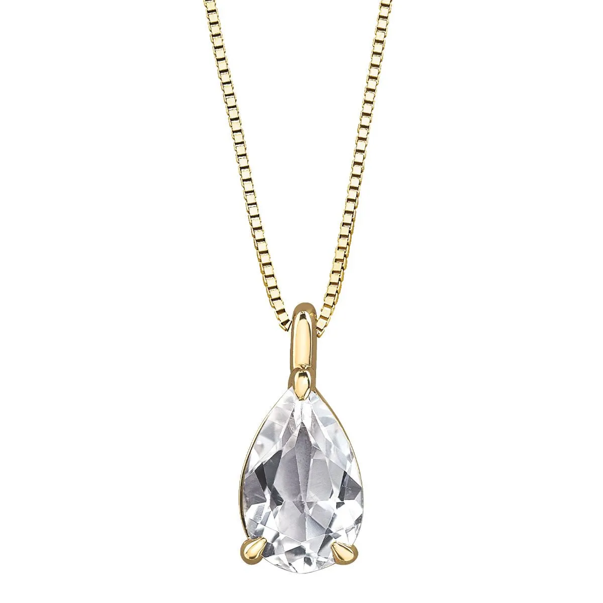 Pear Solitaire Pendant