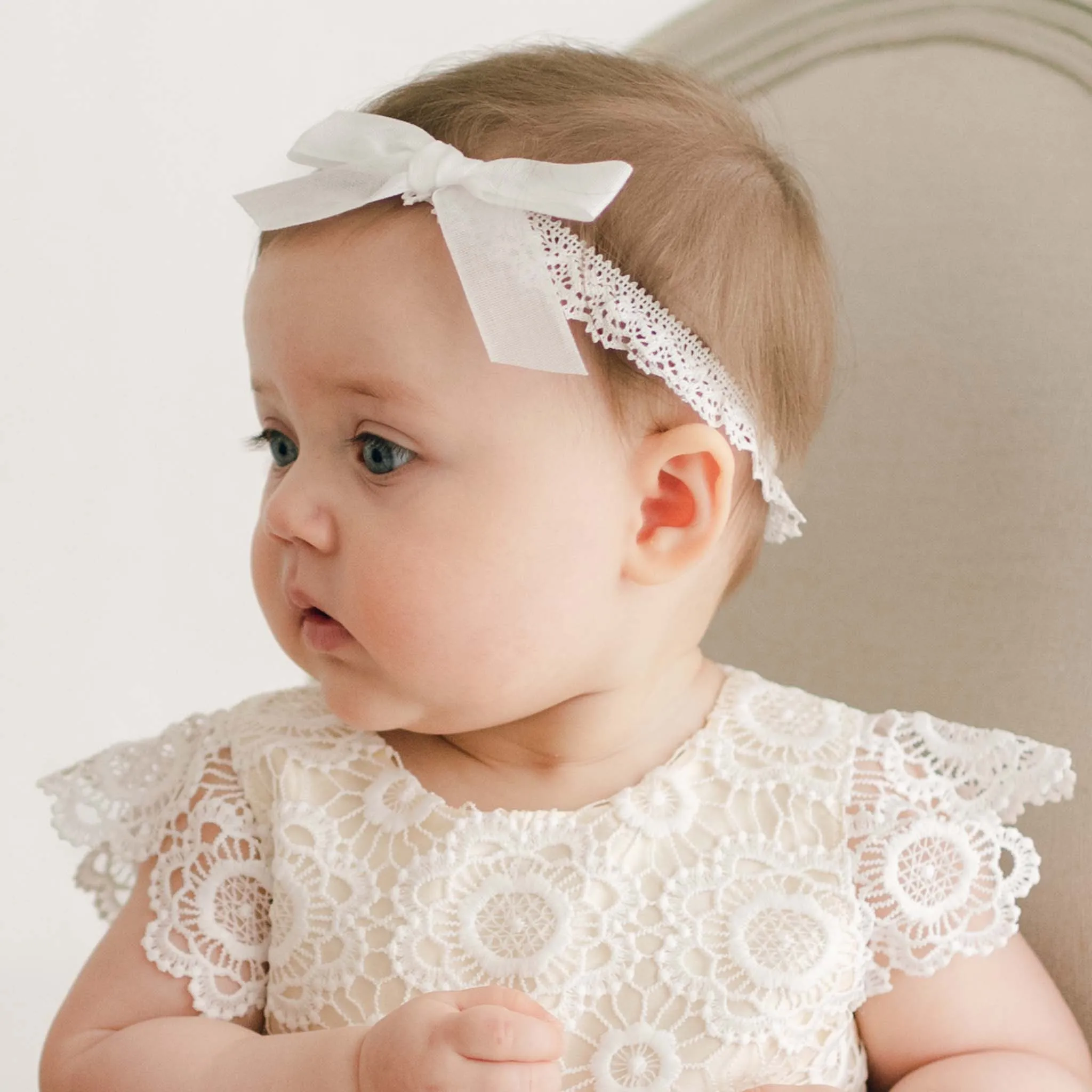 Poppy Christening Headband
