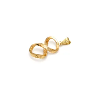 Real Gold Twisted Maze Hoop Pendant 3324/1/P P 1825