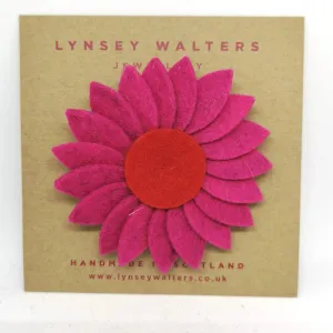 Retro Daisy Brooch - Pink