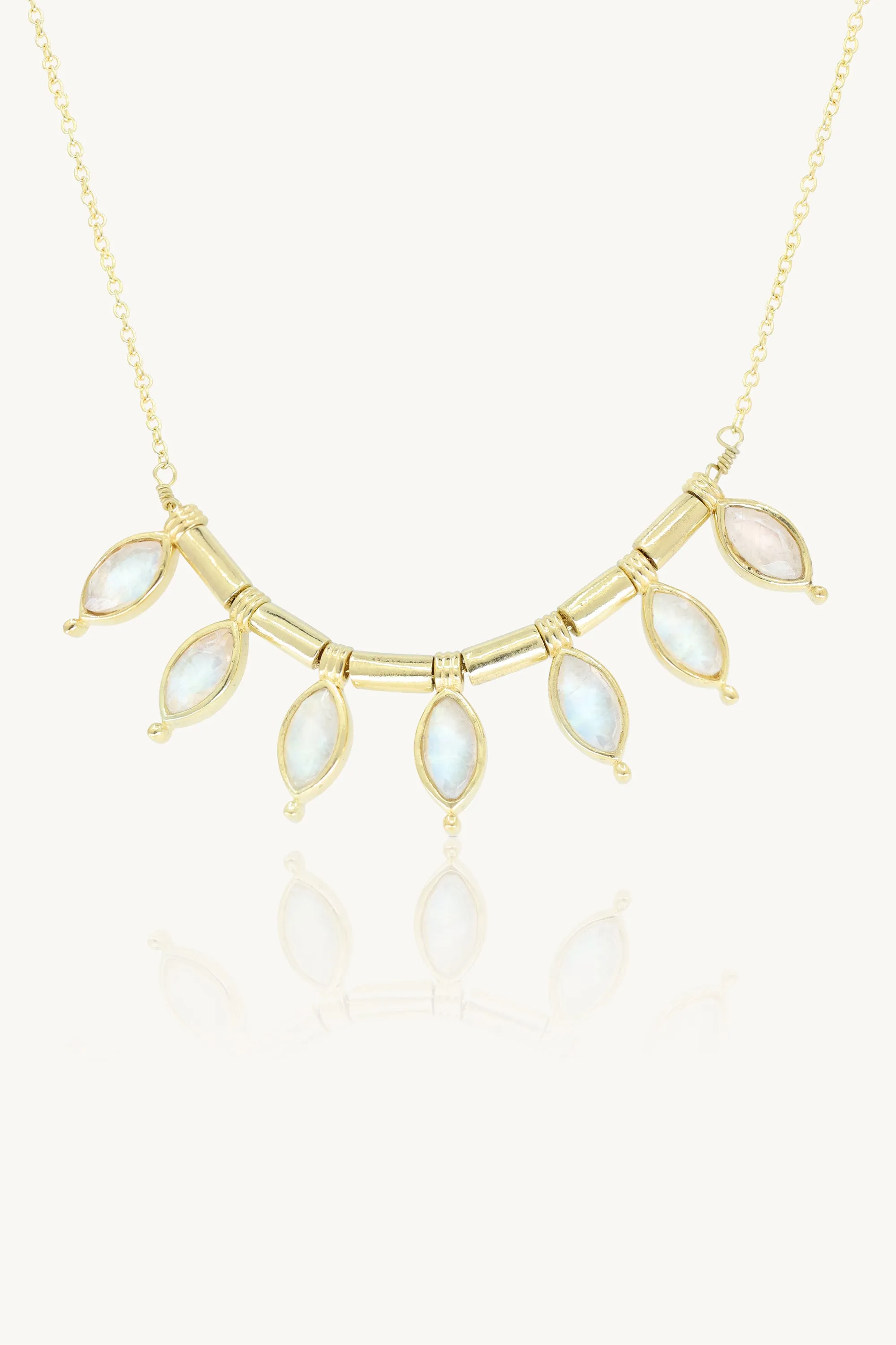 Rising Moonstone Gold Necklace