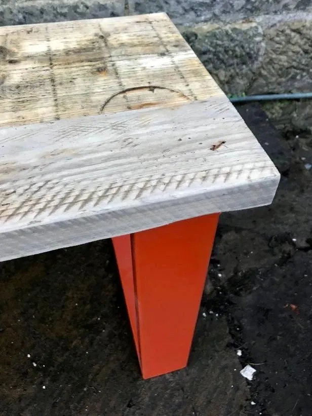 Rustic industrial bench indoor/outdoor  - made to order