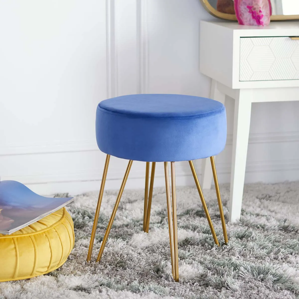 Safavieh Abrea Round Ottoman , OTT7500