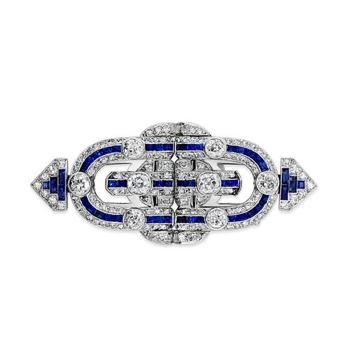 Sapphire & Diamond Pin