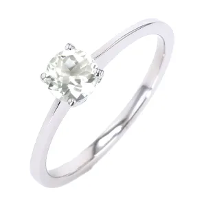 Silver White Topaz 5/8Ctw Ring