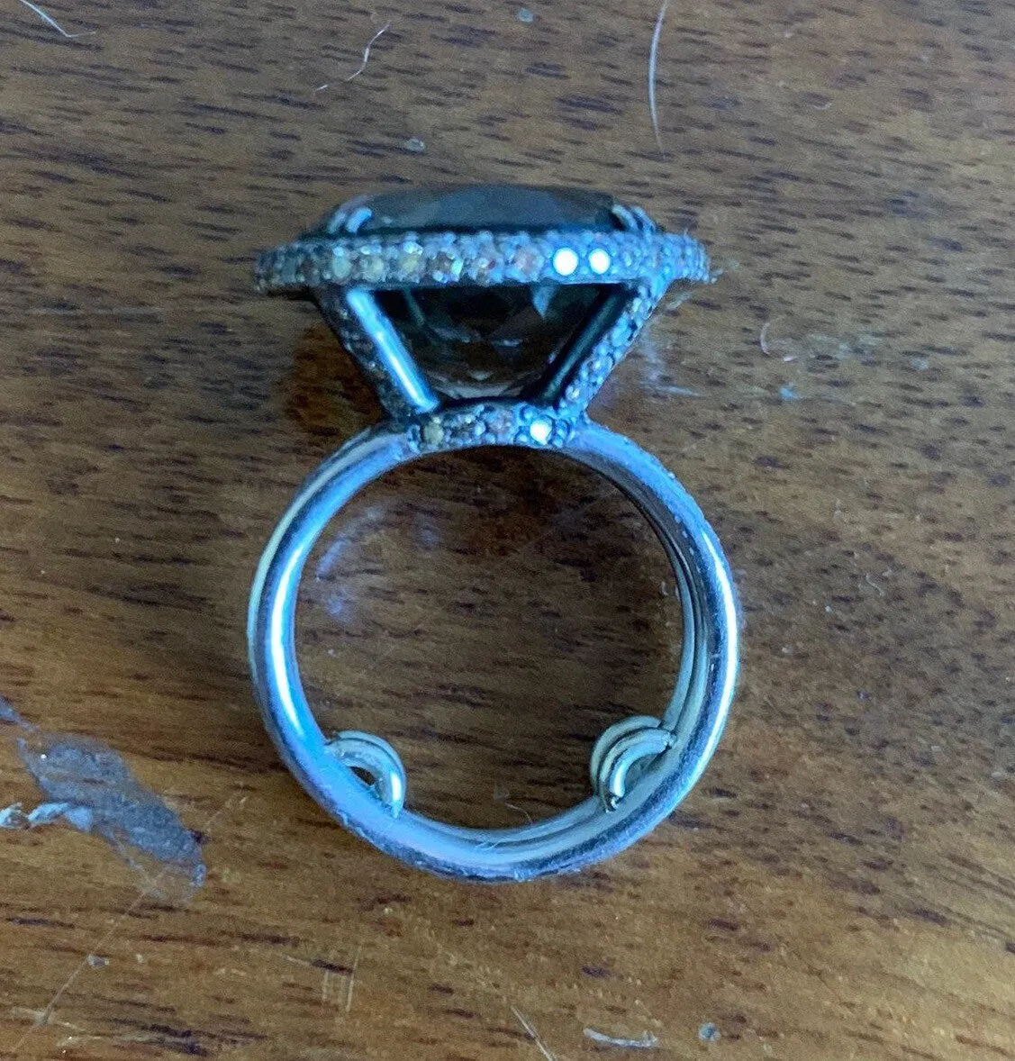 Smoky Quartz and Diamond Ring