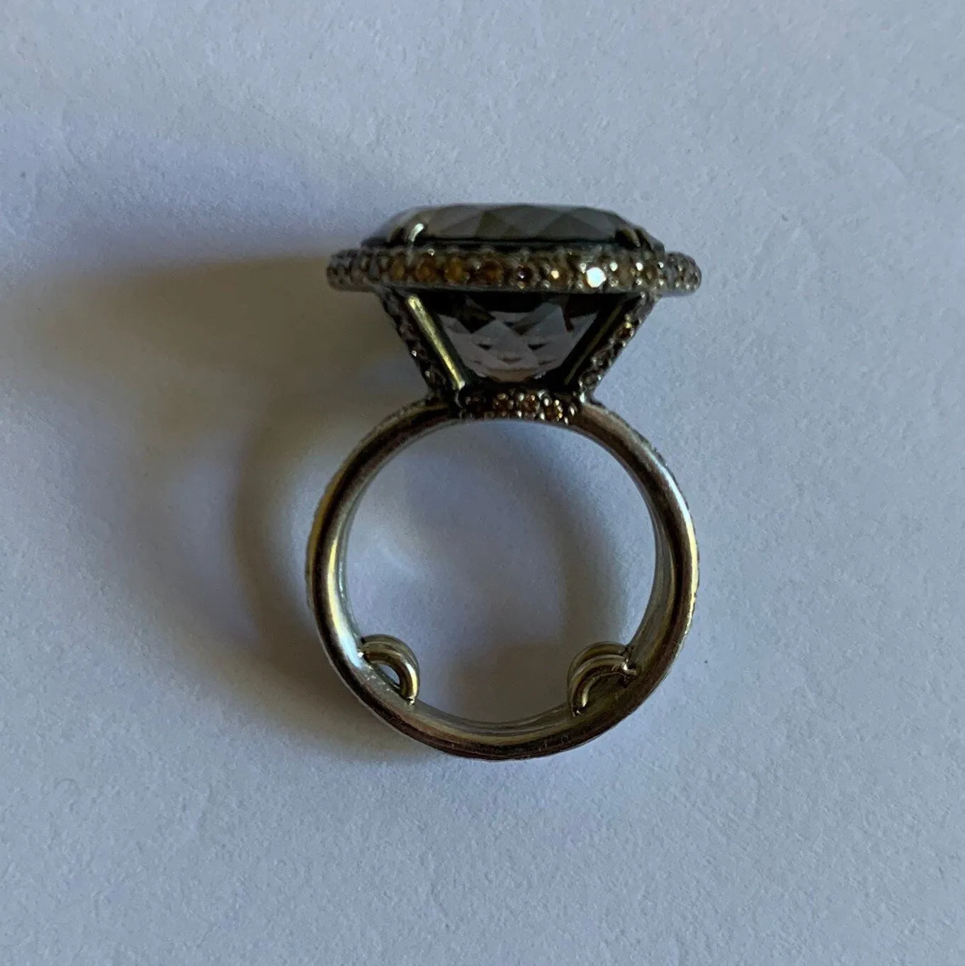 Smoky Quartz and Diamond Ring