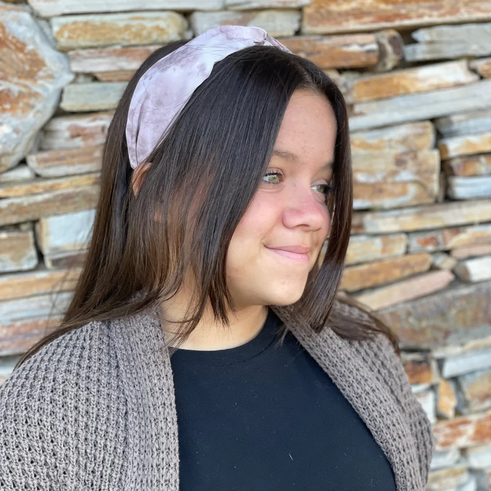Soft Tie Dye Headband - Taupe