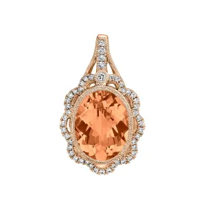Spice Zircon 14K Rose Gold Pendant