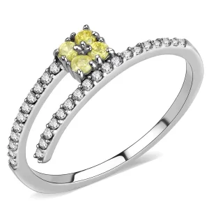Stainless Steel Ring AAA GRD CZ Topaz DA338 for Women Style No