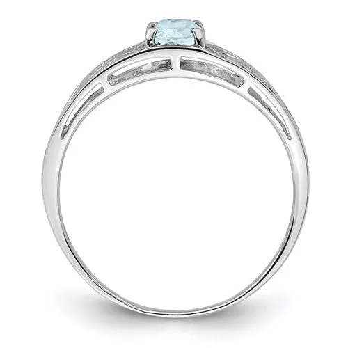 Sterling Silver Genuine Emerald Cut Gemstone Filigree Rings