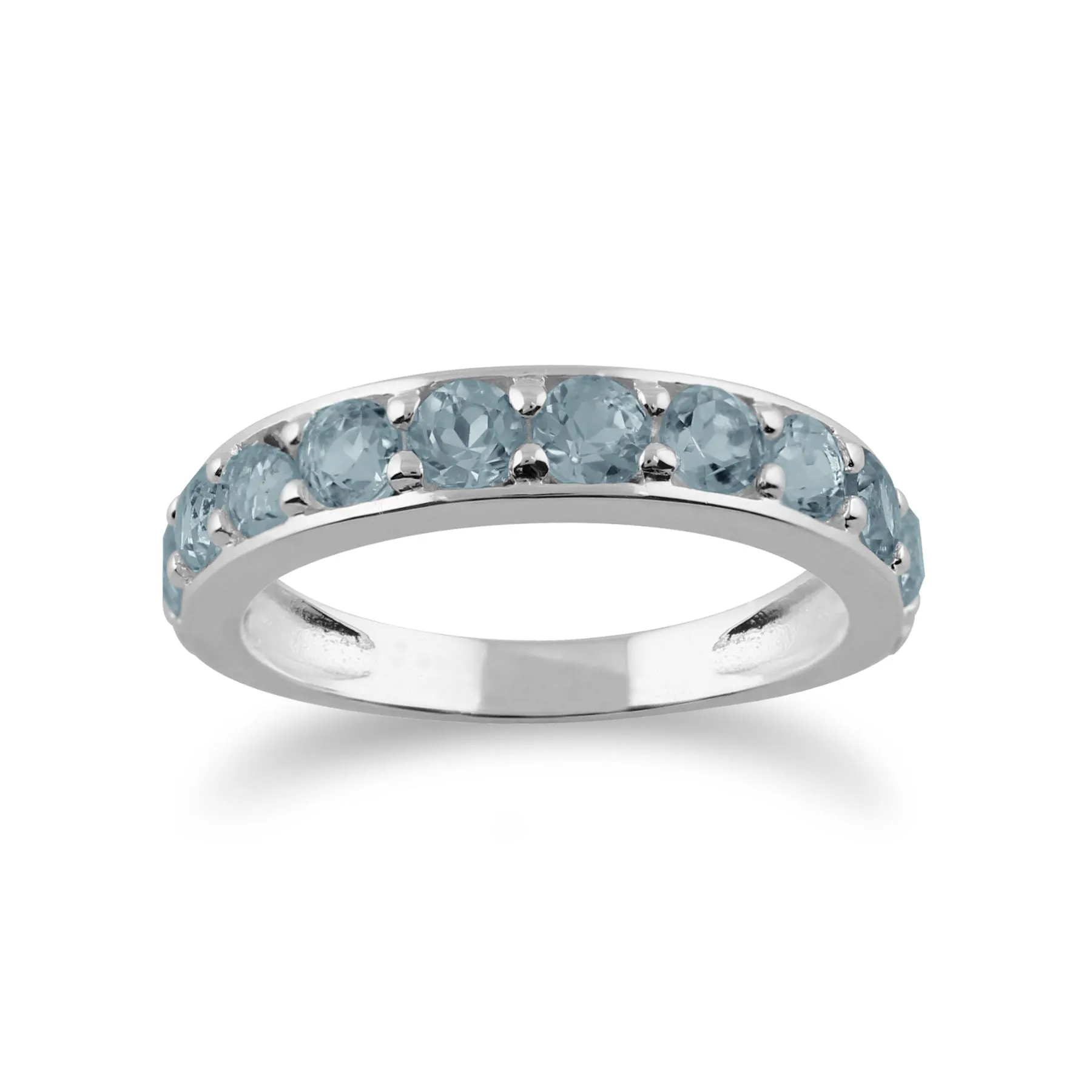 Topas Halber Ewigkeitsring in 925 Sterling Silber