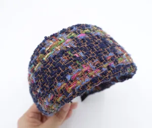 tweed headband, flat headband, FW headband, wide headband for women