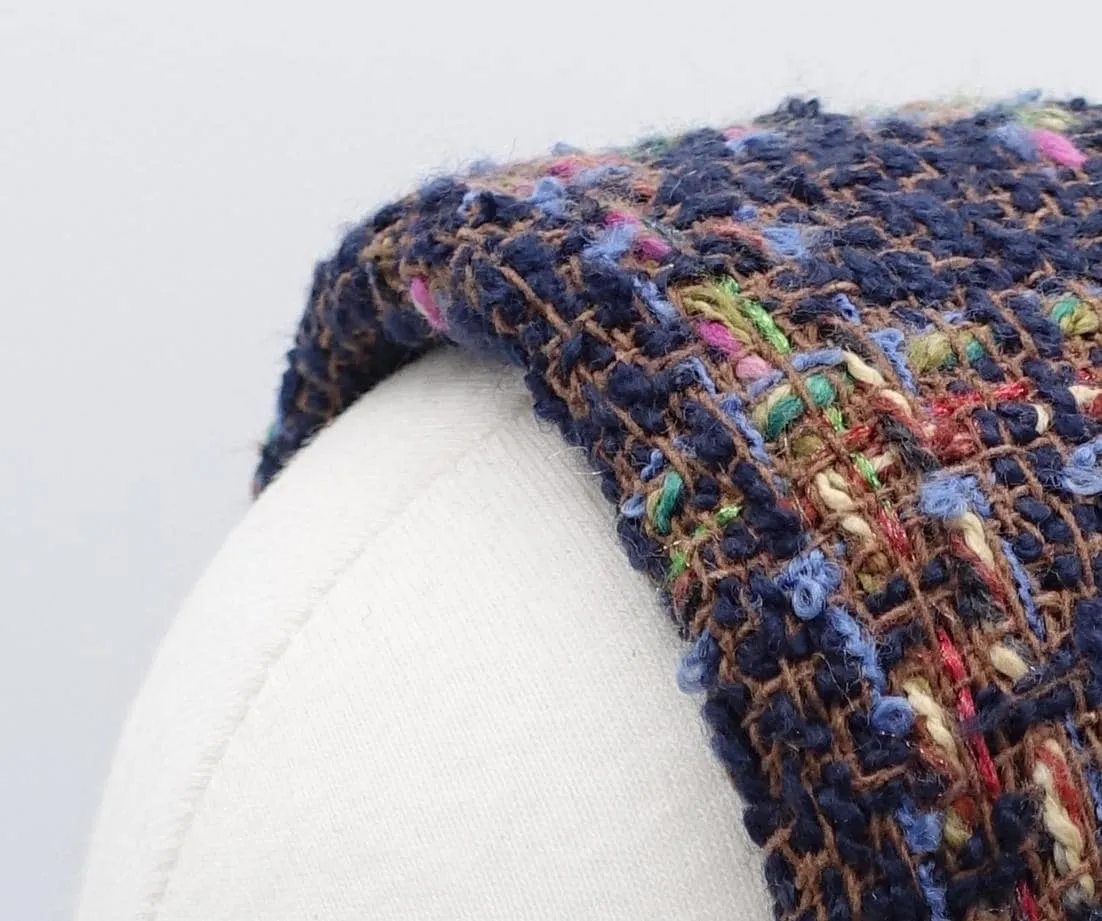 tweed headband, flat headband, FW headband, wide headband for women