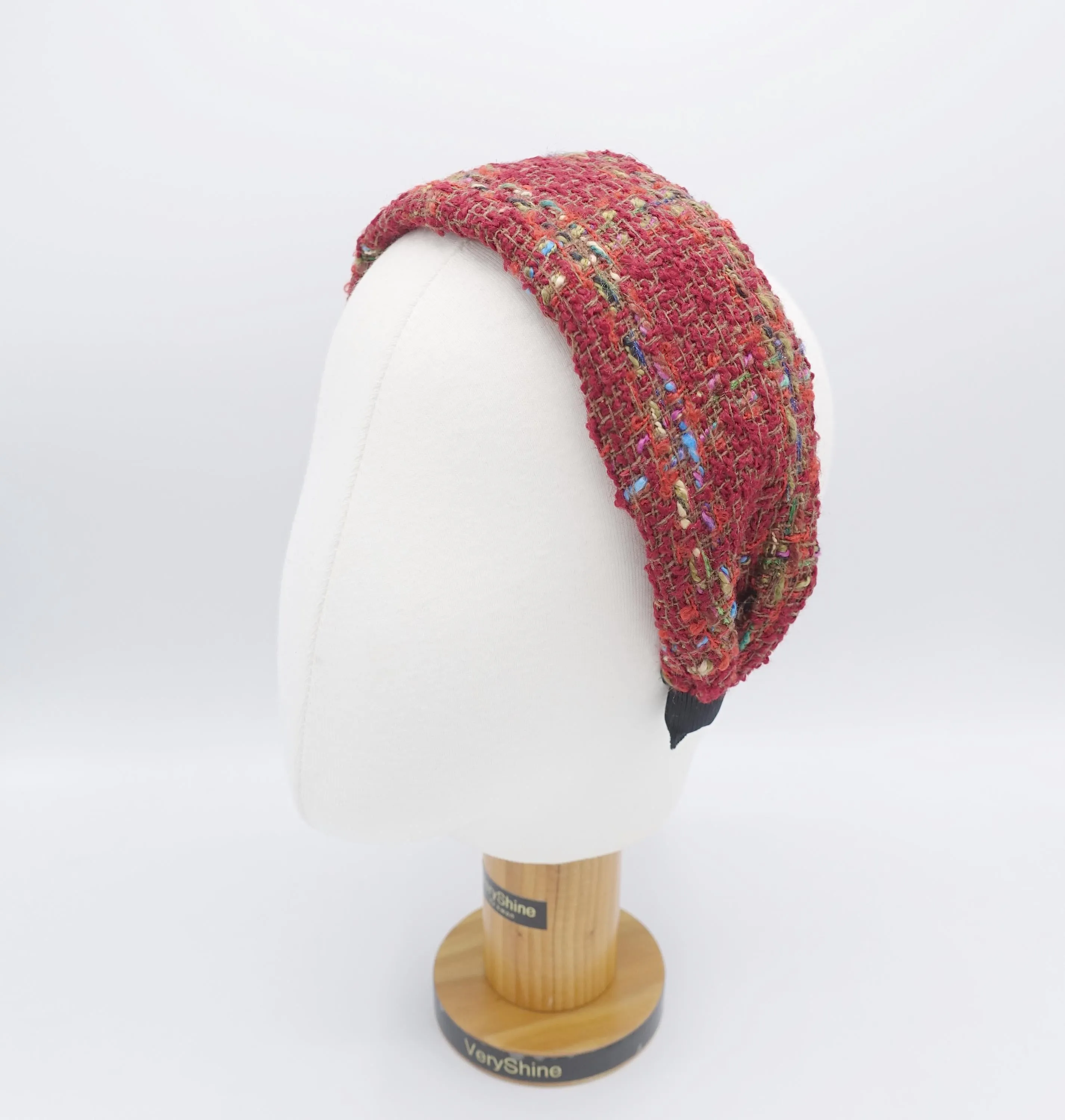 tweed headband, flat headband, FW headband, wide headband for women