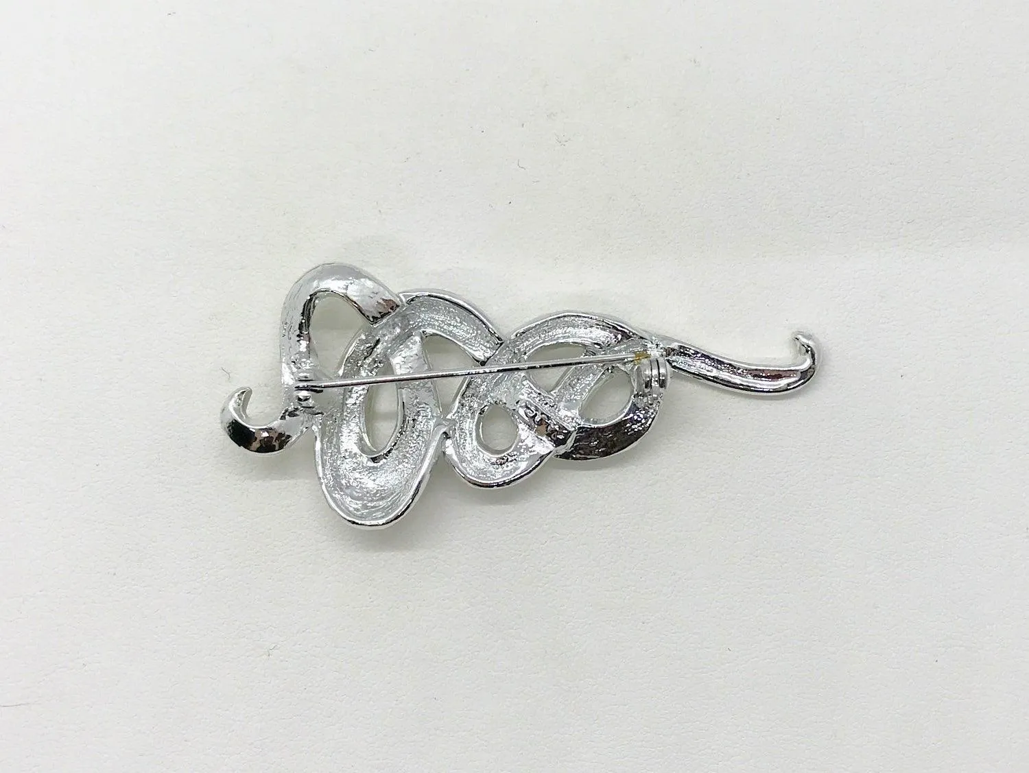 Vintage AJC Swirly Silver Brooch