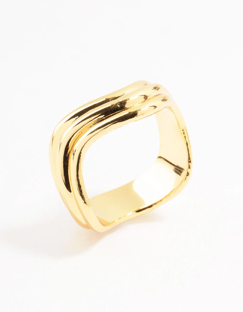 Waterproof Gold Plated Stainless Steel Cocktail Ring