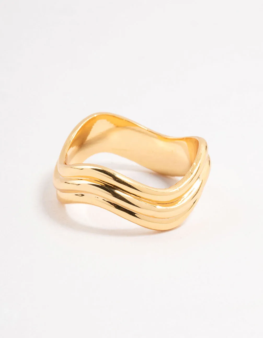 Waterproof Gold Plated Stainless Steel Cocktail Ring