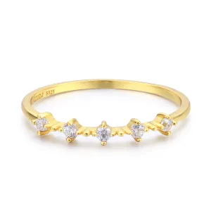 White Topaz Celestial Ring (Yellow Gold)