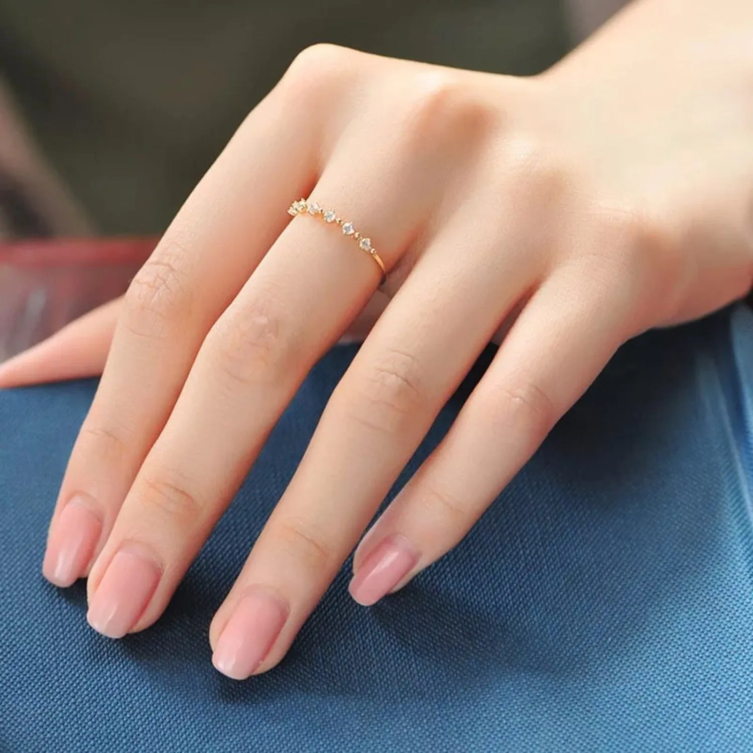 White Topaz Celestial Ring (Yellow Gold)